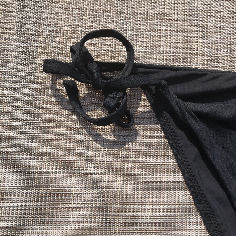 NWT Aqua Swim Moderate Coverage String Bikini In Black Size X- Large - Picture 3 of 10